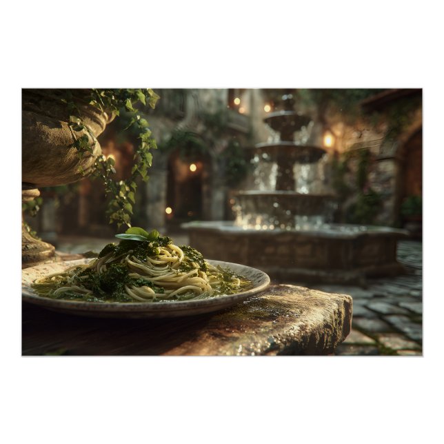 Spaghetti mit Broccoli Rabe Poster (Vorderseite)