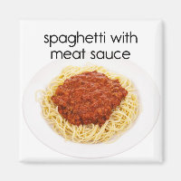 Spaghetti mit Meat Sauce Kühlschrank Magnet