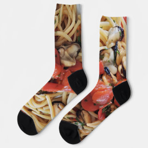 Spaghetti mit Mussels Feinschmecker Crew Socks Socken