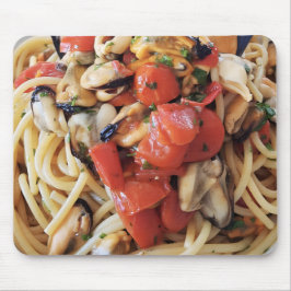 Spaghetti mit Mussels Tomaten Food Mouse Pad Mousepad