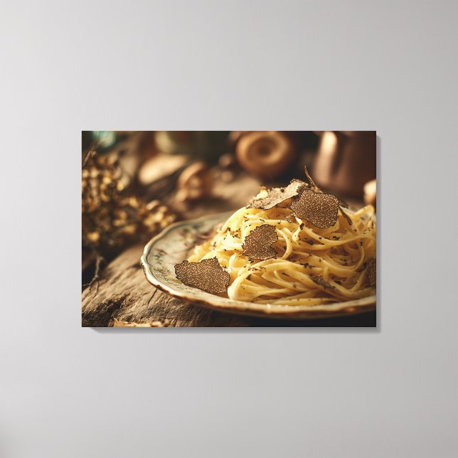 Spaghetti mit Truffle Butter Leinwanddruck (Vorderseite)