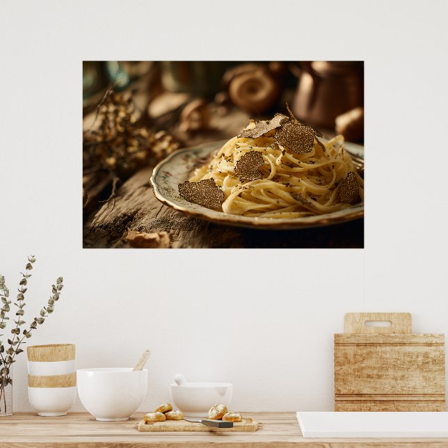 Spaghetti mit Truffle Butter Poster (Küche)