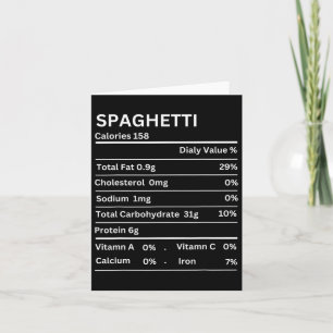 Spaghetti Nutrition Fakten Funny Erntedank Nutri Karte