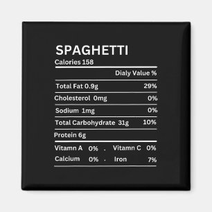 Spaghetti Nutrition Fakten Funny Erntedank Nutri Magnet