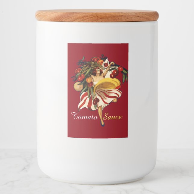 SPAGHETTI PARTY DANCE, ITALIENISCHE KÜCHE TOMATO S LEBENSMITTELETIKETT (Vorderseite)