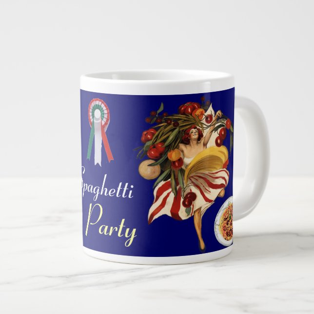 SPAGHETTI PARTY DANCE, ITALIENISCHE KÜCHE UND TOMA Jumbo-Tasse (Vorderseite Rechts)
