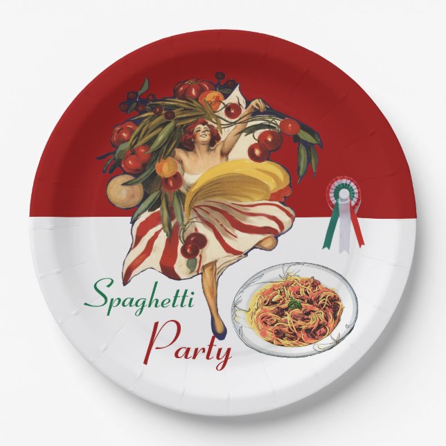 SPAGHETTI PARTY DANCE, ITALIENISCHE KÜCHE UND TOMA PAPPTELLER (Vorderseite)