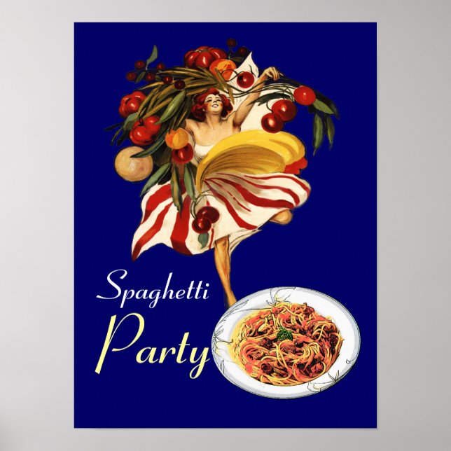 SPAGHETTI PARTY DANCE, ITALIENISCHE KÜCHE UND TOMA POSTER (Vorne)