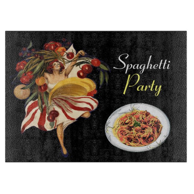 SPAGHETTI PARTY DANCE, ITALIENISCHE KÜCHE UND TOMA SCHNEIDEBRETT (Vorderseite)