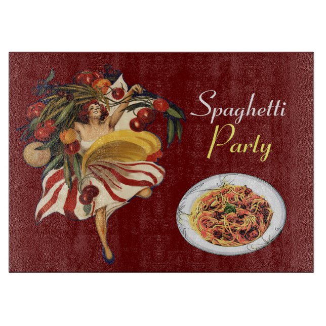 SPAGHETTI PARTY DANCE, ITALIENISCHE KÜCHE UND TOMA SCHNEIDEBRETT (Vorderseite)