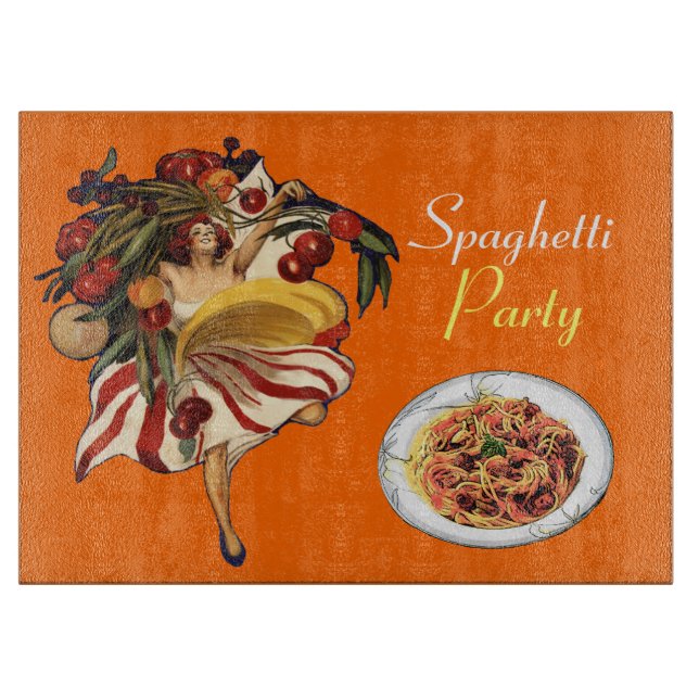 SPAGHETTI PARTY DANCE, ITALIENISCHE KÜCHE UND TOMA SCHNEIDEBRETT (Vorderseite)