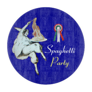 SPAGHETTI PARTY ITALIEN KÜCHE, RESTAURANT, blau Schneidebrett