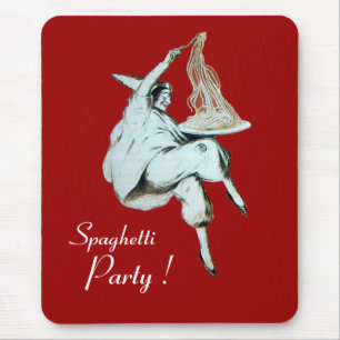 SPAGHETTI PARTY ITALIEN KÜCHE, RESTAURANT rot Mousepad