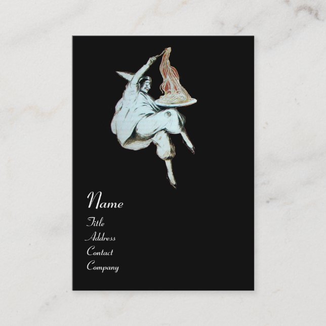 SPAGHETTI PARTY ITALIEN KÜCHE, RESTAURANT rot Visitenkarte (Vorderseite)