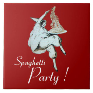 SPAGHETTI-PARTY,ITALIENISCHE KÜCHE Einladung zum A Fliese
