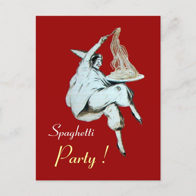 SPAGHETTI PARTY ITALIENISCHE KÜCHE, RESTAURANT POSTKARTE (Vorderseite)