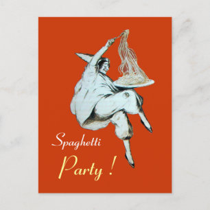 SPAGHETTI PARTY ITALIENISCHE KÜCHE, RESTAURANT POSTKARTE