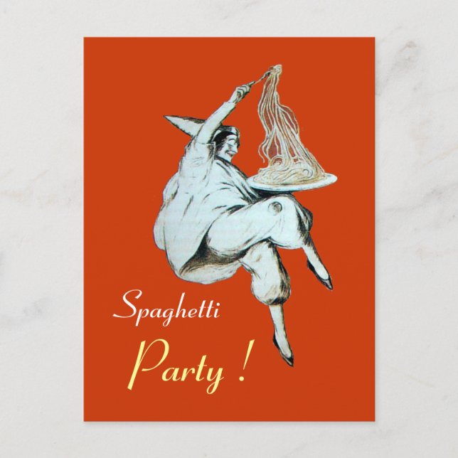 SPAGHETTI PARTY ITALIENISCHE KÜCHE, RESTAURANT POSTKARTE (Vorderseite)