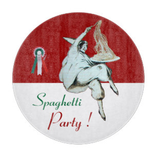 SPAGHETTI PARTY ITALIENISCHE KÜCHE, RESTAURANT Rot Schneidebrett
