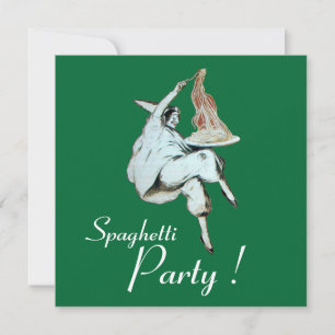 SPAGHETTI PARTY, ITALIENISCHES KÜCHE Rotes grünes  Einladung