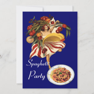 SPAGHETTI-PARTY-TANZ, ITALIENISCHE KÜCHE UND TOMAT EINLADUNG