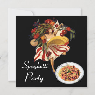 SPAGHETTI-PARTY-TANZ, ITALIENISCHE KÜCHE UND TOMAT EINLADUNG