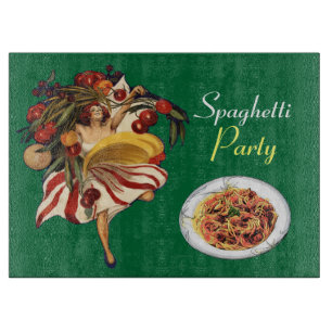 SPAGHETTI-PARTY-TANZ, ITALIENISCHE KÜCHE UND TOMAT SCHNEIDEBRETT