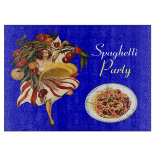 SPAGHETTI-PARTY-TANZ, ITALIENISCHE KÜCHE UND TOMAT SCHNEIDEBRETT
