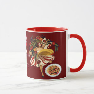SPAGHETTI-PARTY-TANZ, ITALIENISCHE KÜCHE UND TOMAT TASSE