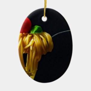 Spaghetti Pasta Keramik Ornament