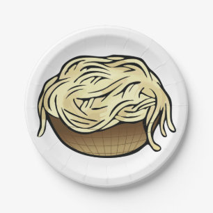 Spaghetti Pasta Noodle Food Pappteller