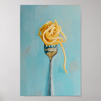 Spaghetti Pasta on Fork Poster