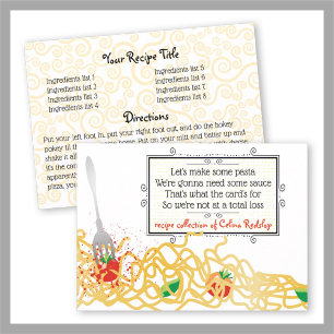 Spaghetti Pasta Sauce Kochbuch Kochkarte Einladung