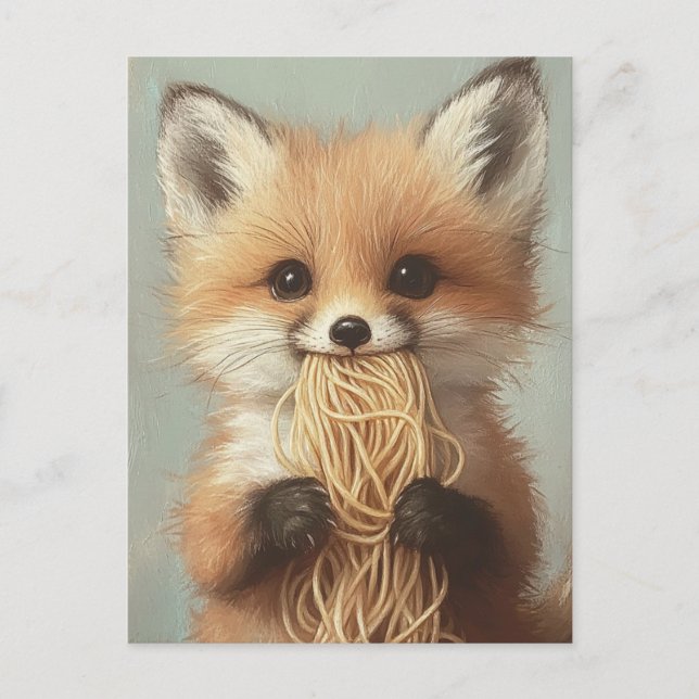 Spaghetti Postkarte (Vorderseite)