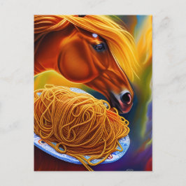 Spaghetti Postkarte