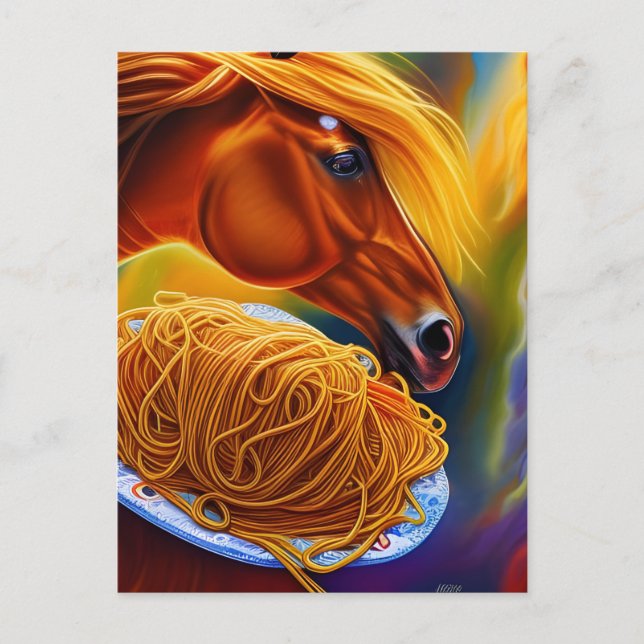 Spaghetti Postkarte (Vorderseite)