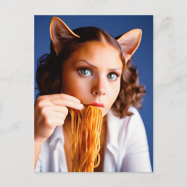 Spaghetti-Postkarte Postkarte (Vorderseite)
