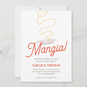 Spaghetti Probe Dinner Einladung