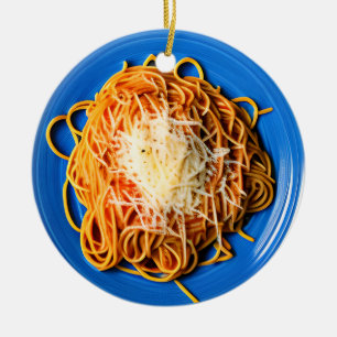 Spaghetti Pun Christmas Keramik Ornament