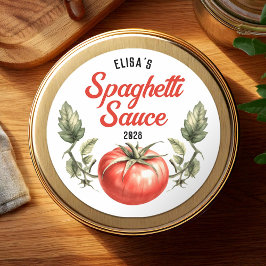 Spaghetti Sauce Vintage Konservenkonservierung Runder Aufkleber