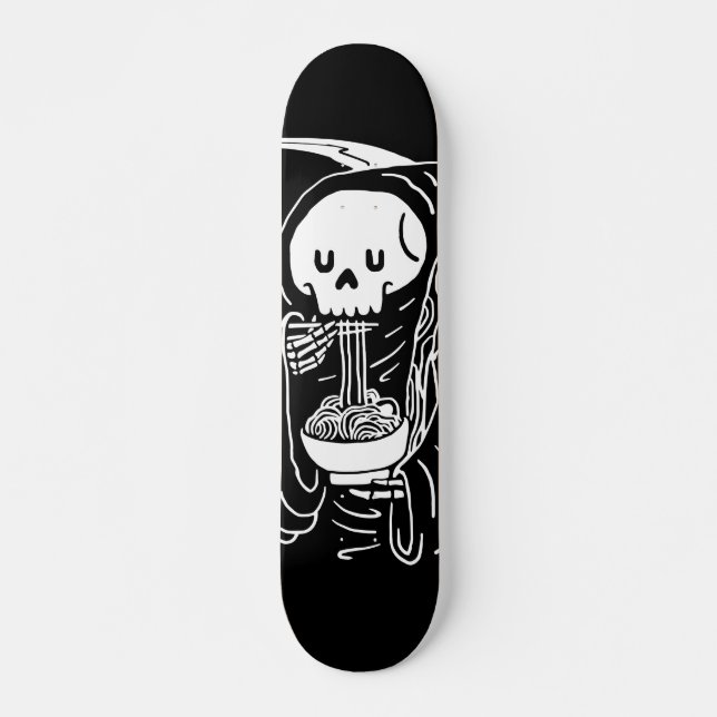 Spaghetti Sensenmann minimalistisches Skateboardde Skateboard (Vorne)