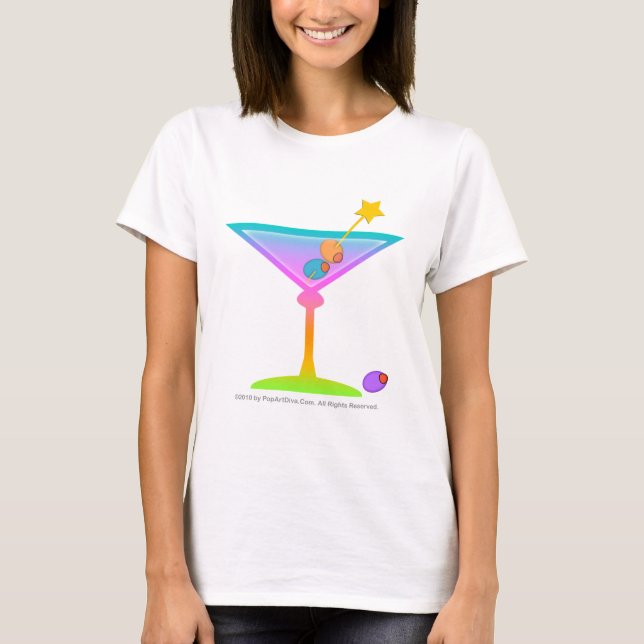 Spaghetti Tank Top T - Shirt - Rainbow Martini (Vorderseite)