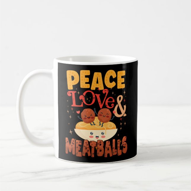 Spaghetti und Meatballs Liebe Meatballs Kaffeetasse (Links)