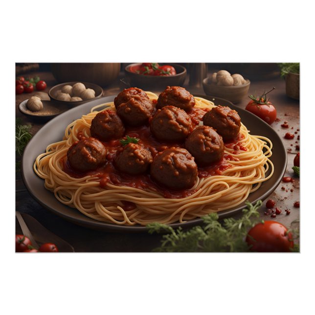 Spaghetti und Meatballs Poster (Vorderseite)