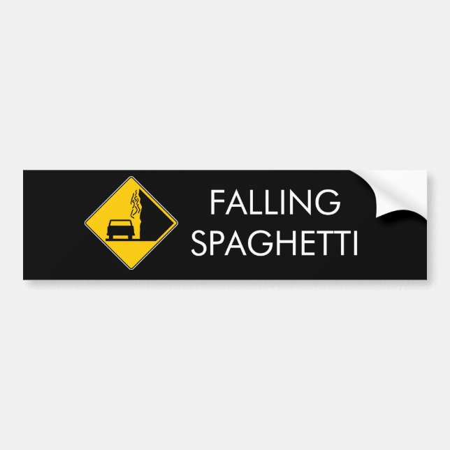 Spaghettis fallen heraus autoaufkleber (Vorne)