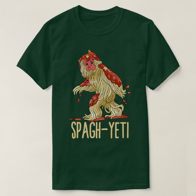 SpagYeti Spaghetti Spagyeti Funny Ramen Noodle Pas T-Shirt (Design vorne)
