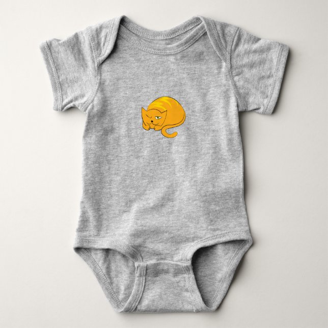 Spähende Kitty Baby Strampler (Vorderseite)