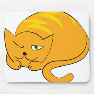 Spähende Orange Katze Mousepad