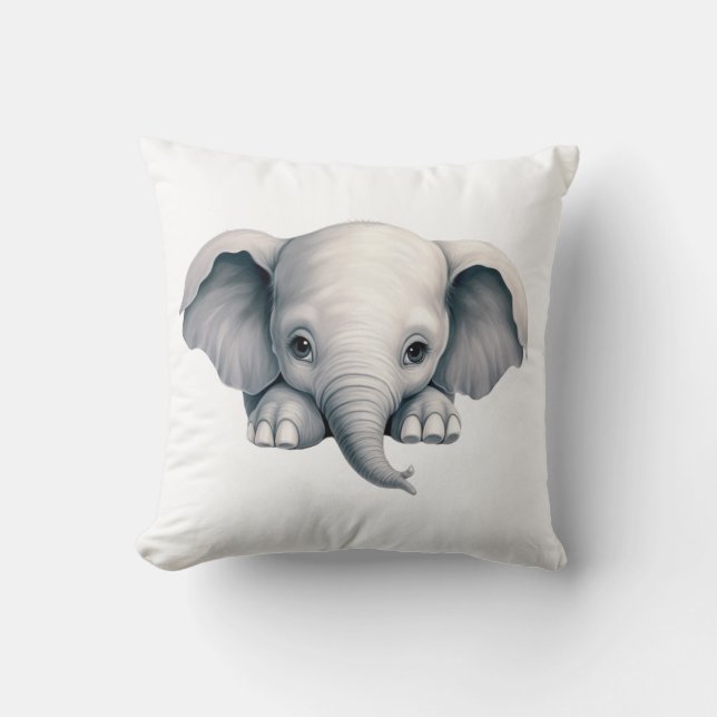 Spähender Elefant Kissen (Vorderseite)