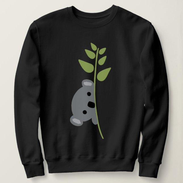 Spähender Koala-Bär-Schweißer Sweatshirt (Design vorne)